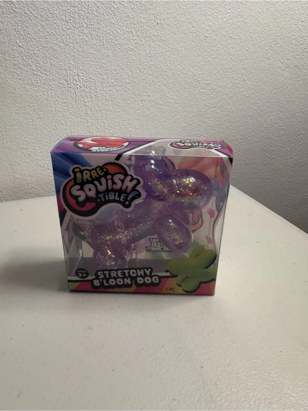 Stretchy B'loon Dog - Purple Glitter